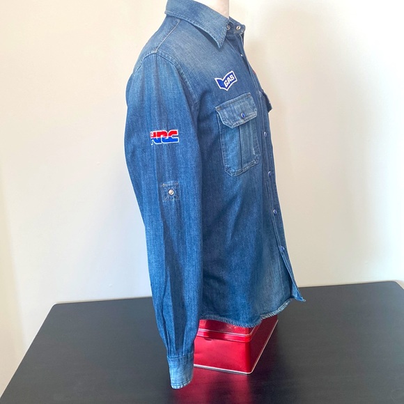 Gas Honda Racing Mens Denim Shirt - Picture 2 of 16